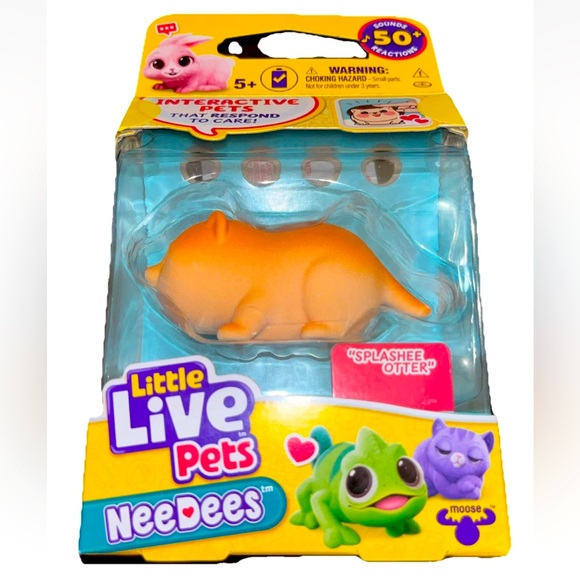 NEW LITTLE LIVE PETS NEEDEES SPLASHEE OTTER INTERACTIVE PETS 50 SOUND - Picture 1 of 4